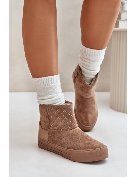 Snow Boots With Zip Insulated With Fur Big Star OO274A524 Beige
