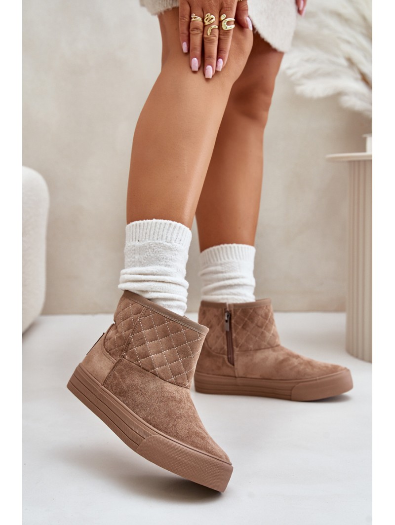 Snow Boots With Zip Insulated With Fur Big Star OO274A524 Beige