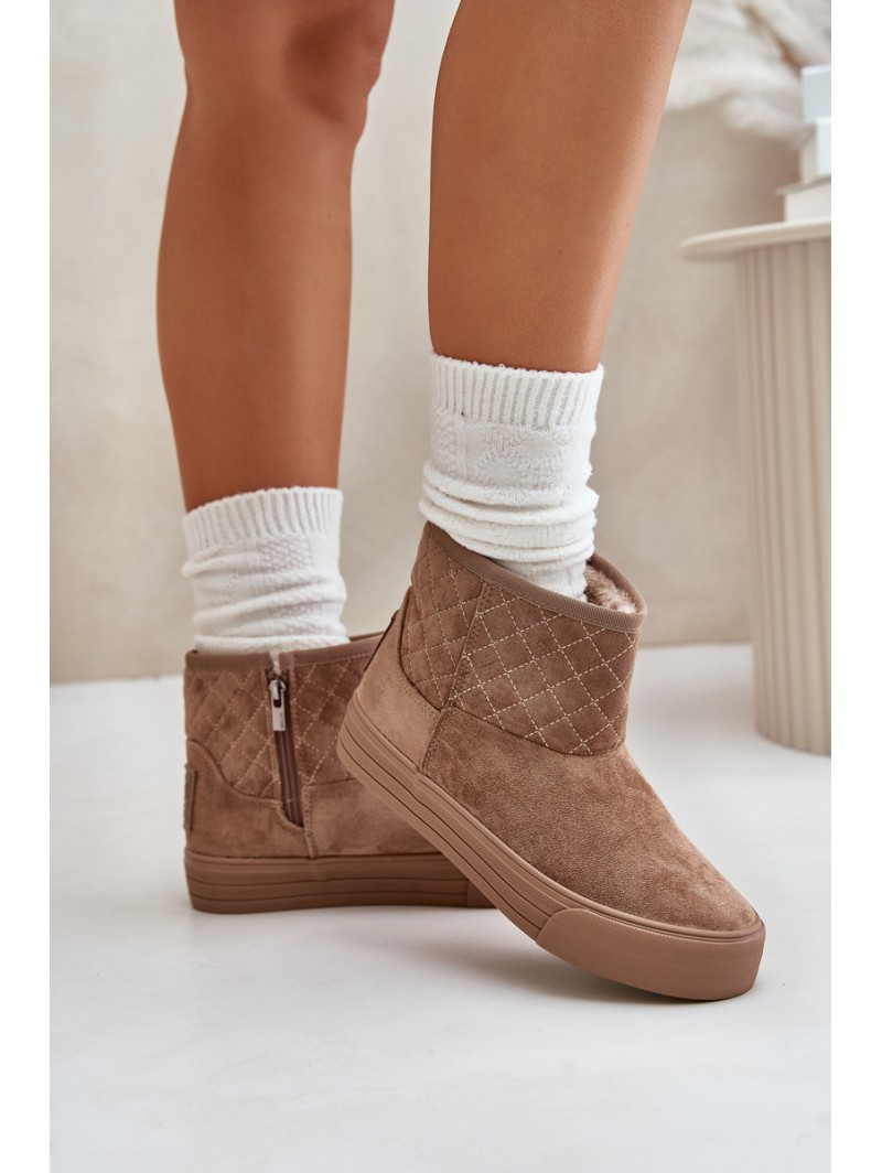 Snow Boots With Zip Insulated With Fur Big Star OO274A524 Beige