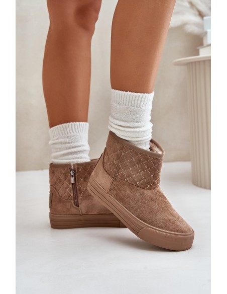 Snow Boots With Zip Insulated With Fur Big Star OO274A524 Beige