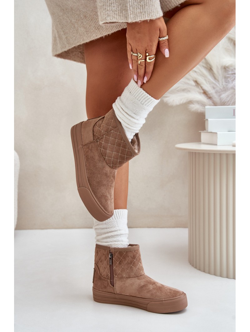 Snow Boots With Zip Insulated With Fur Big Star OO274A524 Beige
