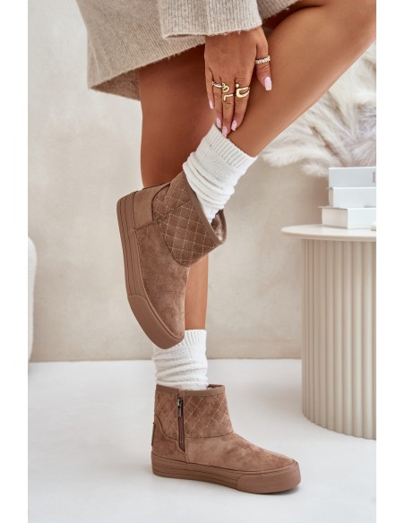 Snow Boots With Zip Insulated With Fur Big Star OO274A524 Beige