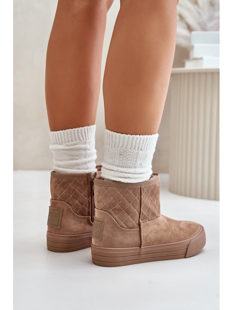 Snow Boots With Zip Insulated With Fur Big Star OO274A524 Beige
