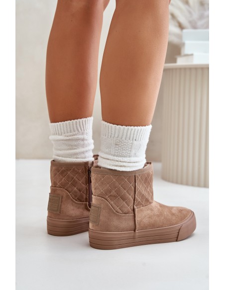 Snow Boots With Zip Insulated With Fur Big Star OO274A524 Beige