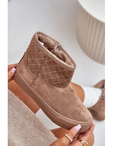 Snow Boots With Zip Insulated With Fur Big Star OO274A524 Beige