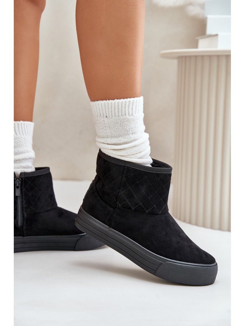 Snow Boots With Zipper Insulated With Fur Big Star OO274A522 Black