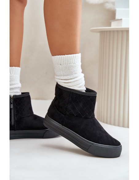 Snow Boots With Zipper Insulated With Fur Big Star OO274A522 Black