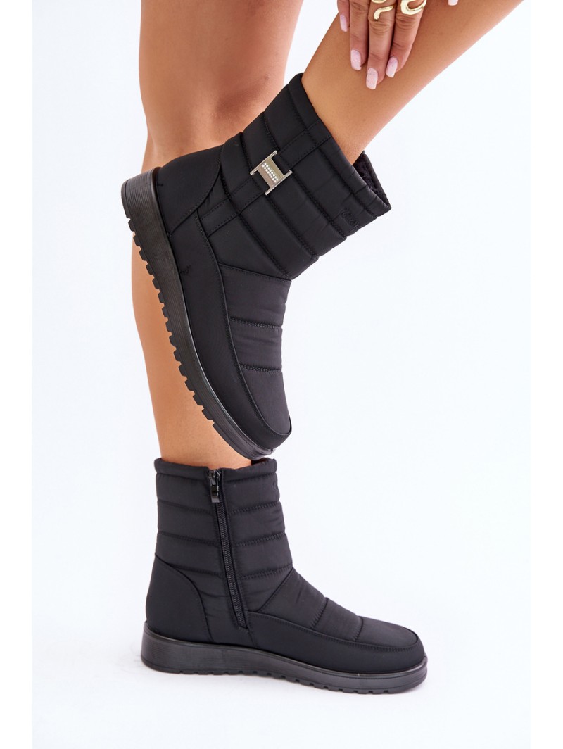 Light Women's Snow Boots With Zipper Black Mezitha
