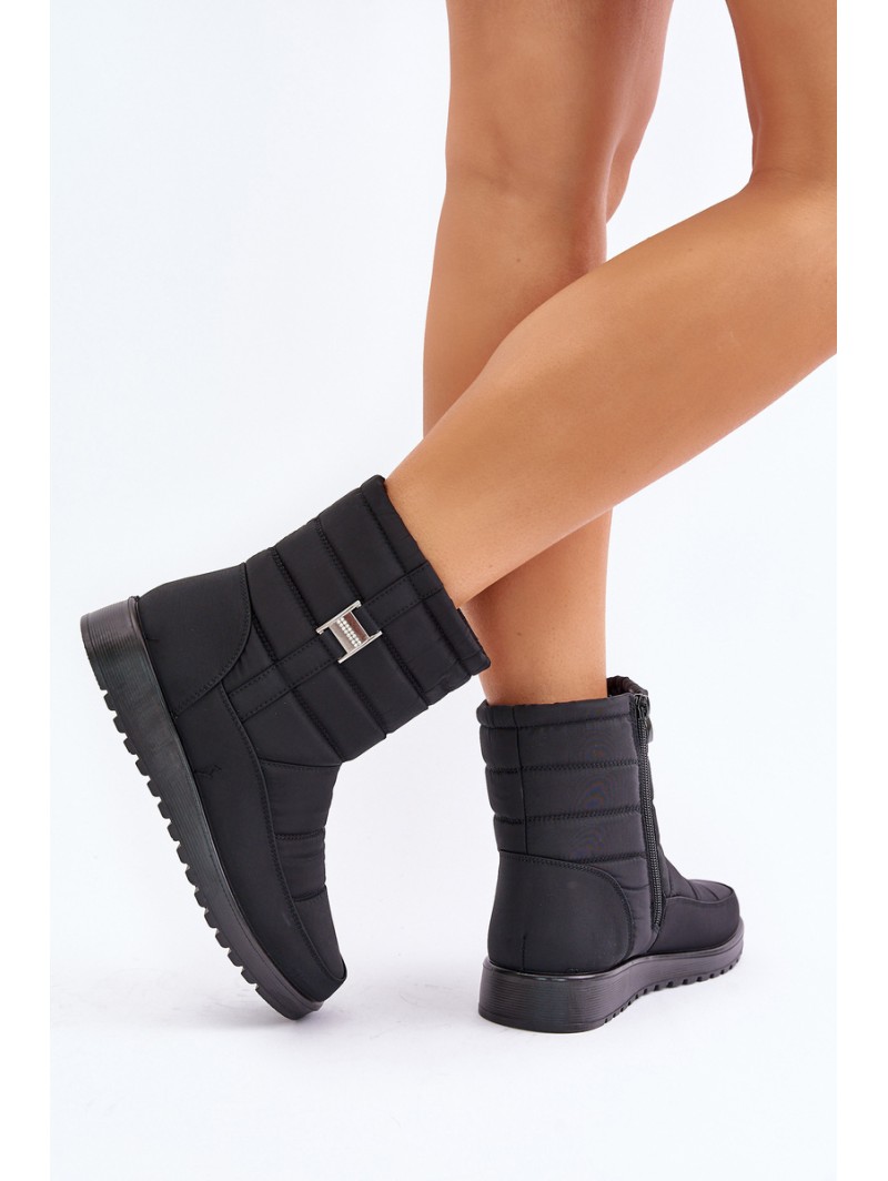 Light Women's Snow Boots With Zipper Black Mezitha