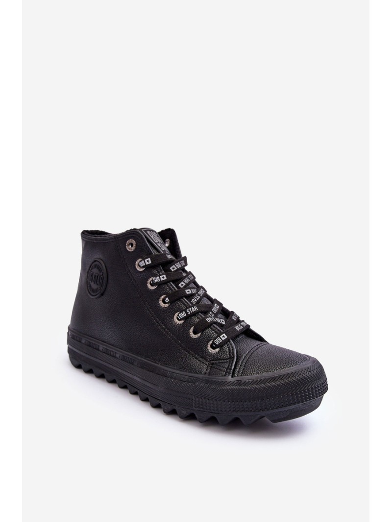 Women's Sneakers Big Star High Warm Black EE274110