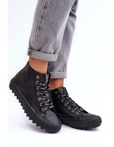 Women's Sneakers Big Star High Warm Black EE274110