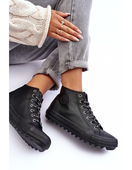 Women's Sneakers Big Star High Warm Black EE274110