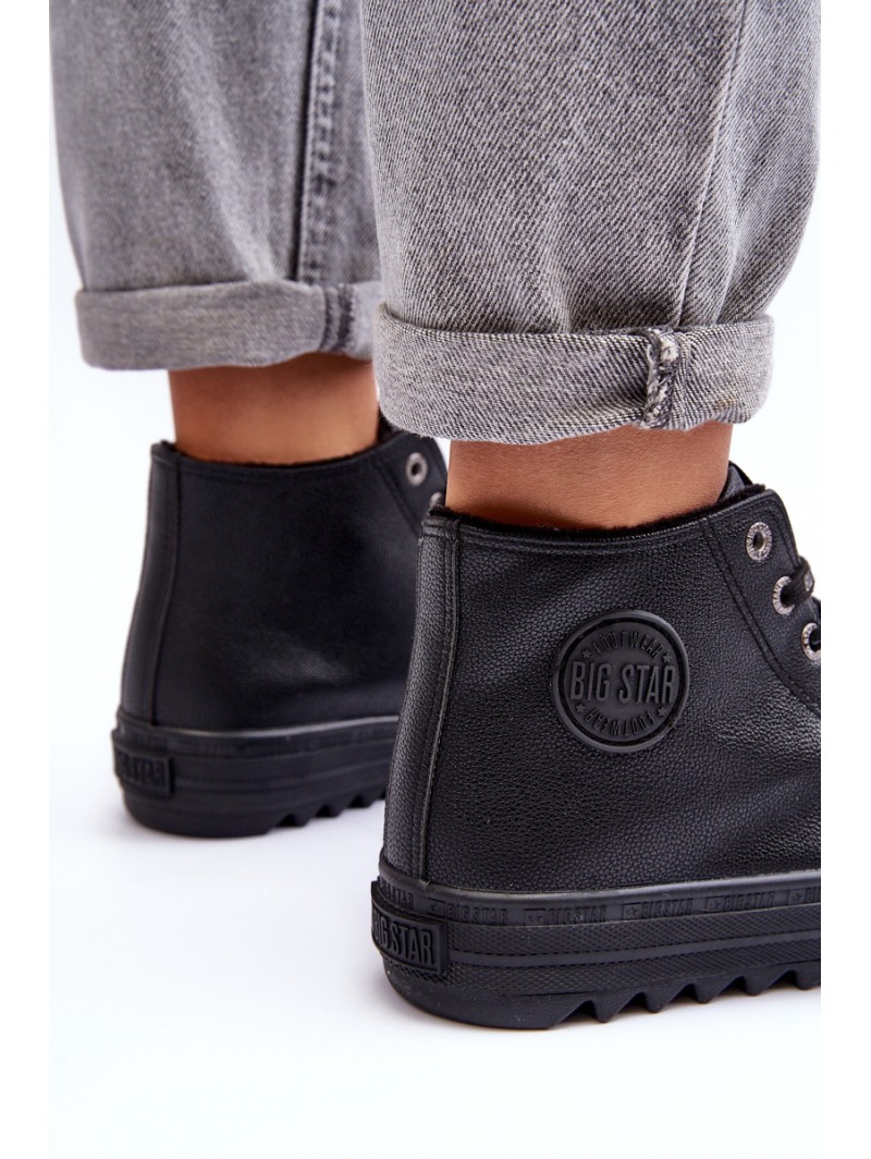 Women's Sneakers Big Star High Warm Black EE274110
