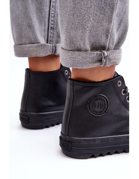 Women's Sneakers Big Star High Warm Black EE274110