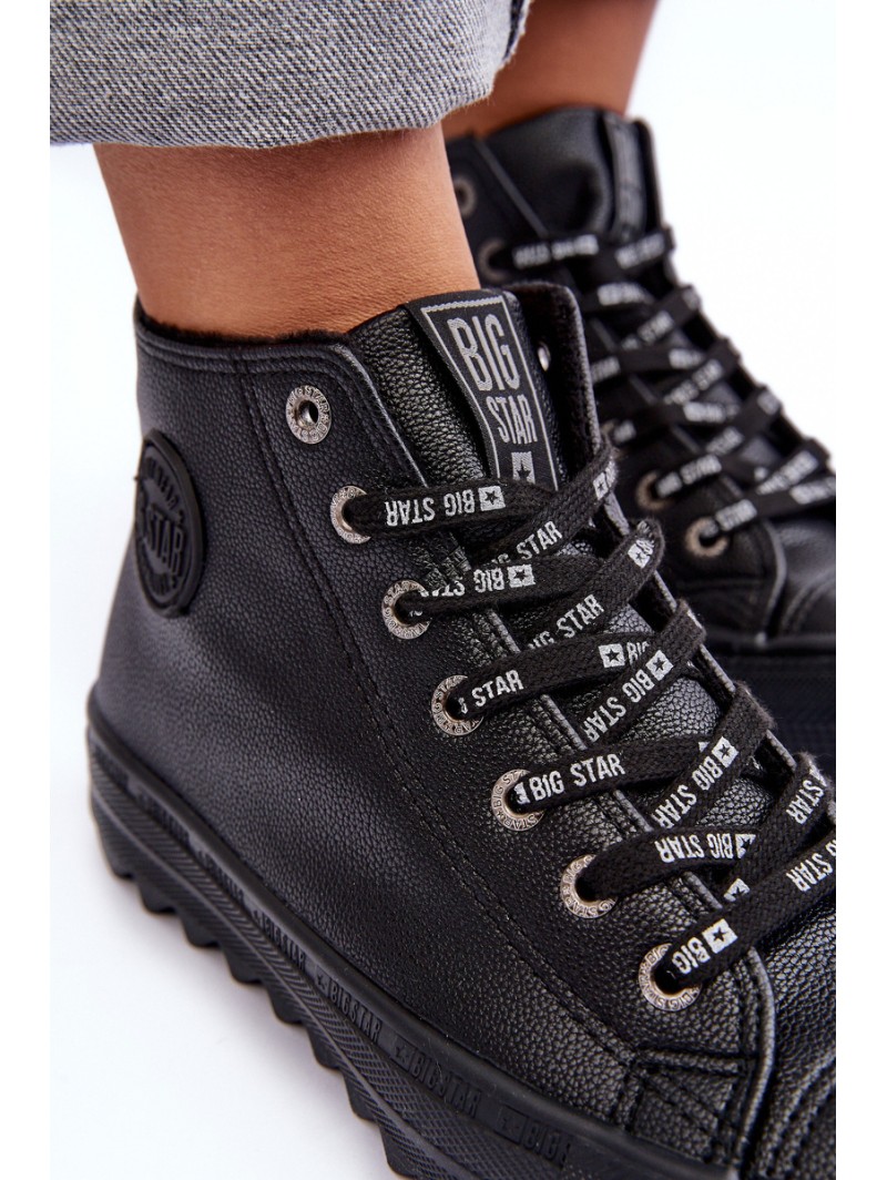 Women's Sneakers Big Star High Warm Black EE274110