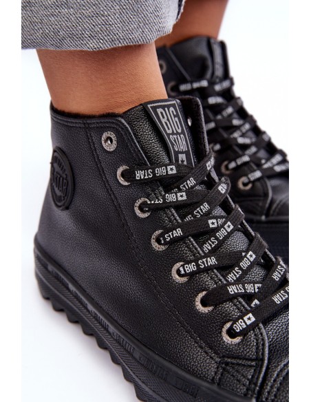 Women's Sneakers Big Star High Warm Black EE274110