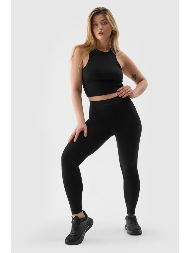Womens Knitted Leggings Black 4FWMM00TTIGF195-20S