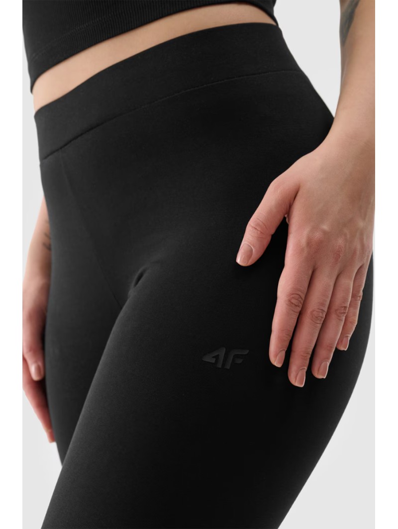 Womens Knitted Leggings Black 4FWMM00TTIGF195-20S