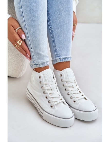 Warm Women's Platform Sneakers OO274A473 White