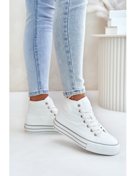 Warm Women's Platform Sneakers OO274A473 White