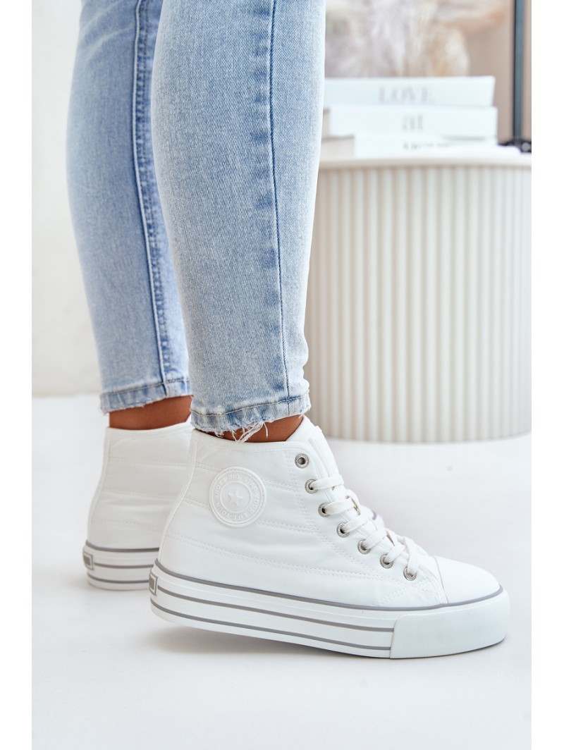 Warm Women's Platform Sneakers OO274A473 White
