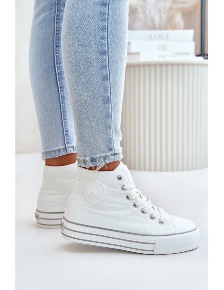 Warm Women's Platform Sneakers OO274A473 White