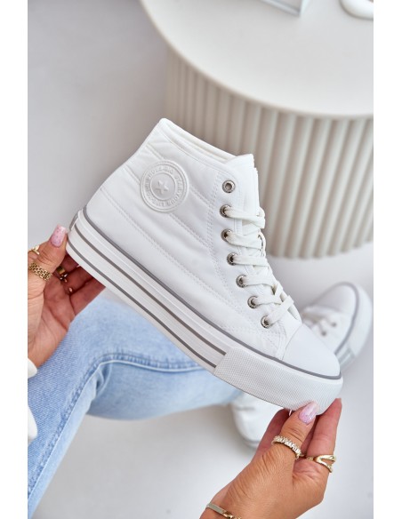 Warm Women's Platform Sneakers OO274A473 White
