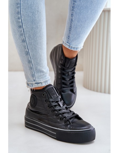 Warm Women's Sneakers on Platform OO274A471 Black