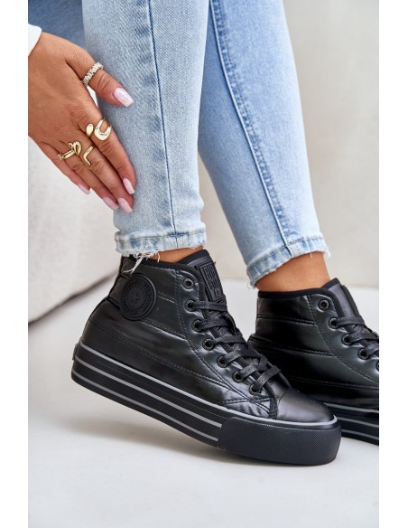 Warm Women's Sneakers on Platform OO274A471 Black