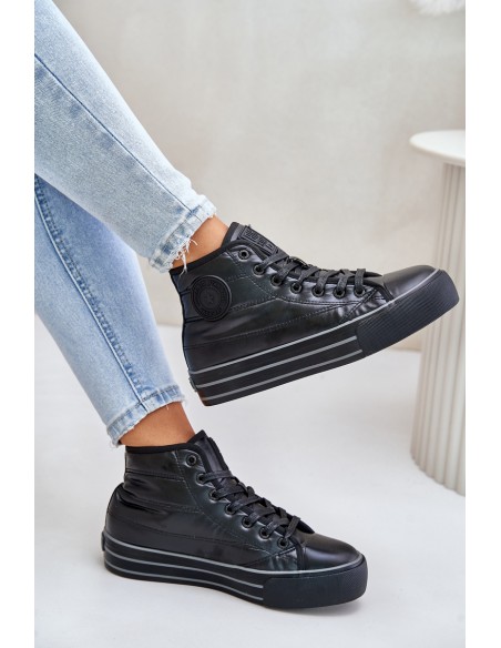 Warm Women's Sneakers on Platform OO274A471 Black