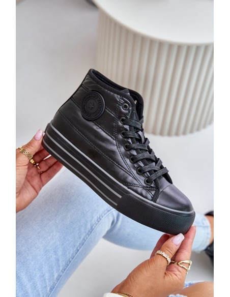 Warm Women's Sneakers on Platform OO274A471 Black