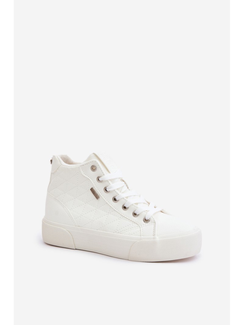 Warmed Women's Sneakers With Stitches White Big Star OO274A479