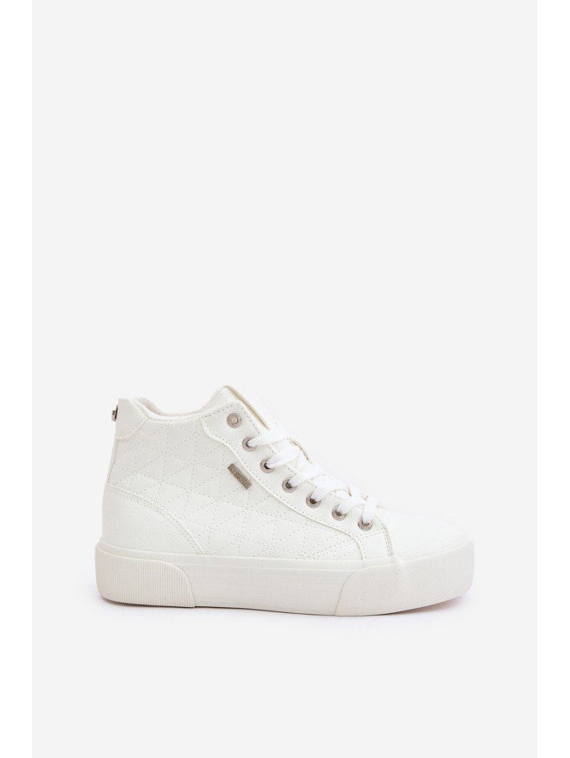 Warmed Women's Sneakers With Stitches White Big Star OO274A479