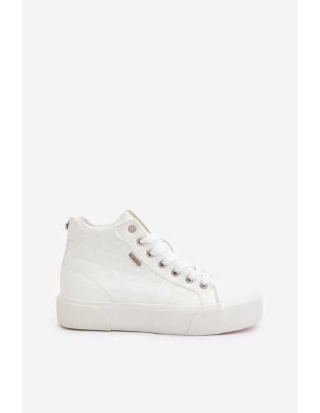 Warmed Women's Sneakers With Stitches White Big Star OO274A479