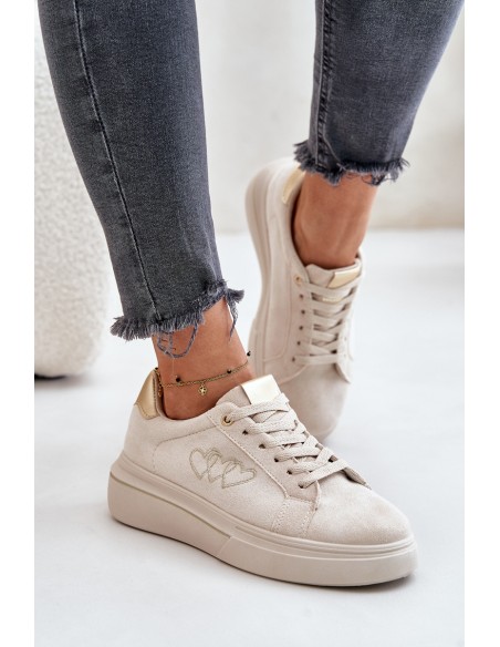 Warm Women's Sneakers Big Star MM274618 Beige