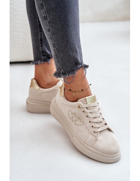 Warm Women's Sneakers Big Star MM274618 Beige
