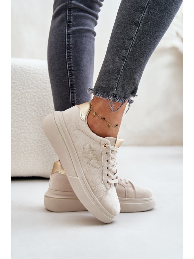 Warm Women's Sneakers Big Star MM274618 Beige