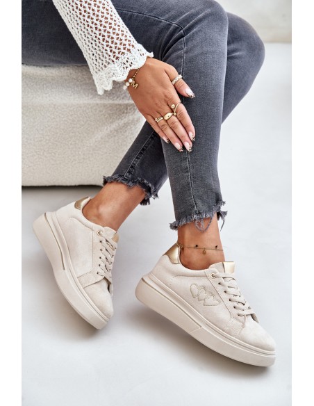 Warm Women's Sneakers Big Star MM274618 Beige