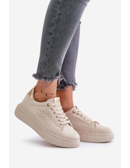 Warm Women's Sneakers Big Star MM274618 Beige