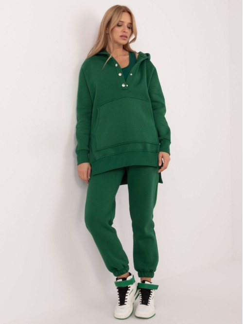 Medvilniniai trijų dalių treningai su priekine kišene