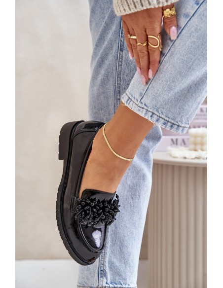 Women's Patent Loafers S.Barski HY369A Black