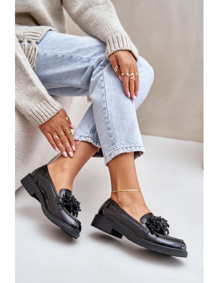 Women's Patent Loafers S.Barski HY369A Black