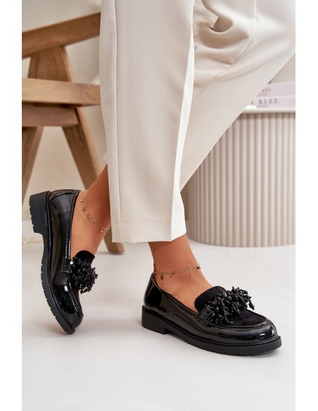 Women's Patent Loafers S.Barski HY369A Black