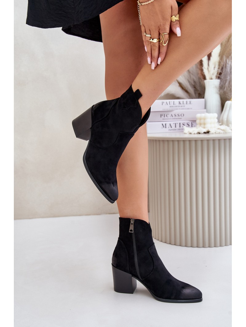 Women's Suede Warm Boots Black Wenche