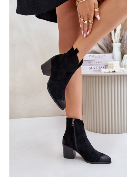 Women's Suede Warm Boots Black Wenche