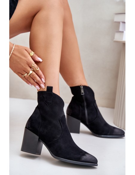 Women's Suede Warm Boots Black Wenche
