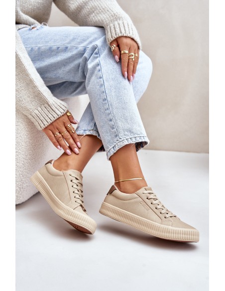 Warm Women's Sneakers Big Star OO274A461 Beige