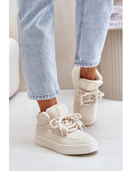 Warm Women's Sneakers Big Star OO274A531 Cream