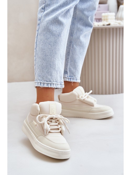 Warm Women's Sneakers Big Star OO274A531 Cream 2