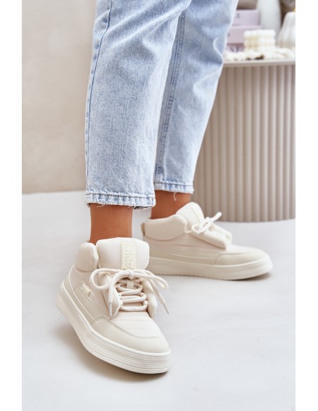 Warm Women's Sneakers Big Star OO274A531 Cream